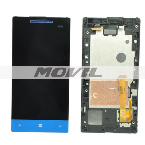 Good lcd screen for HTC Rio Windows Phone 8S a620e with touch display digitizer frame assembly